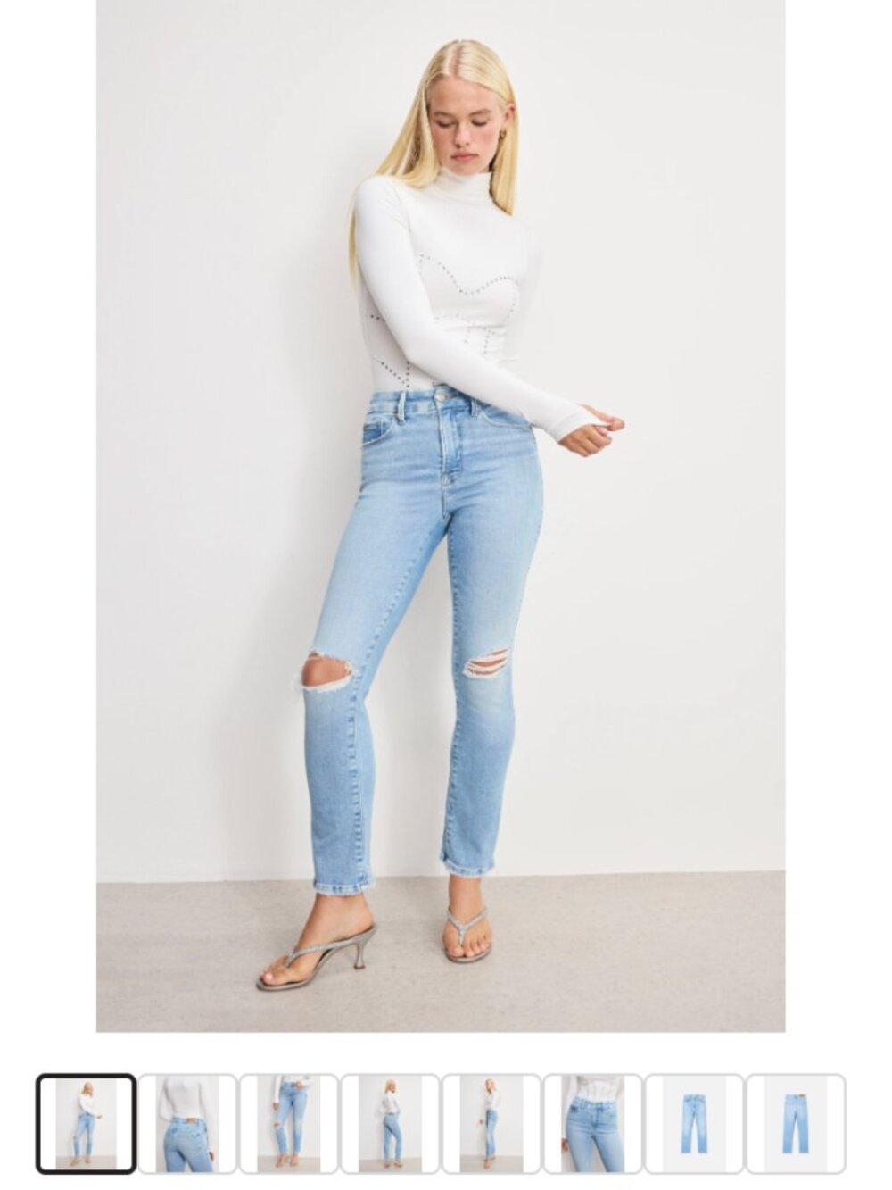 Good American Dolly Joleans Straight Jeans
